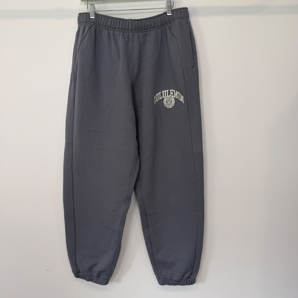 Lululemon Scuba Mid-Rise Oversized Jogger Graphic Solar Grey L Square Dot NWOT